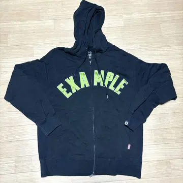 EXAMPLE 프론트 로고 후드티 L 사이즈