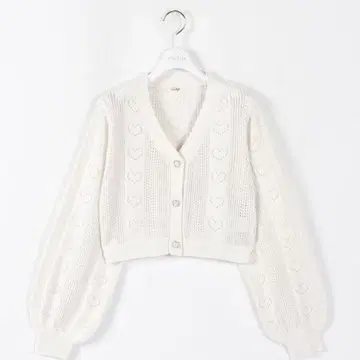 하트 시스루 가디건 에블린