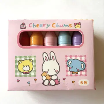 [ USED품 ] 산리오 cheery chums 치어리참 크레용 스탬프