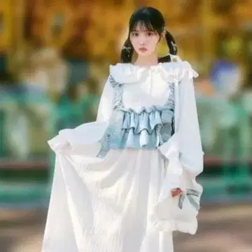 쿠틸과 레트로 멀티웨이 프릴 뷔스티에 SET 원피스 화이트 S