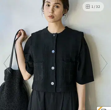 [ 새상품 ] coen 체크 자카드 니트 베스트