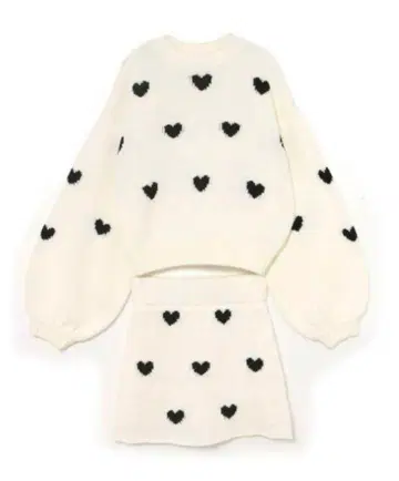 BUBBLES 하트 니트 셋업