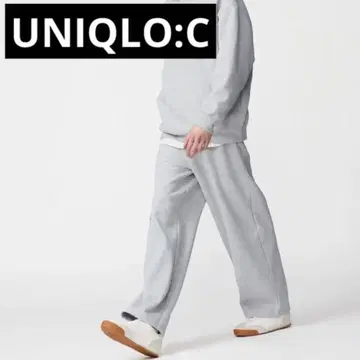 UNIQLO:C 유니클로 맨투맨 와이드 팬츠 그레이 S