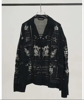 Embroidery Patchwork Shirts 블랙