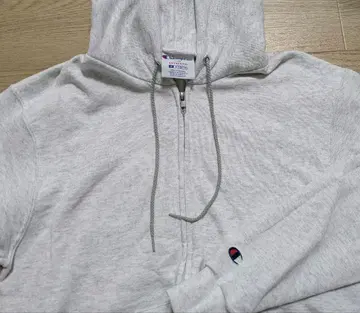 Champion ECO AUTHENTIC 지퍼 후드티 그레이 S 속기모