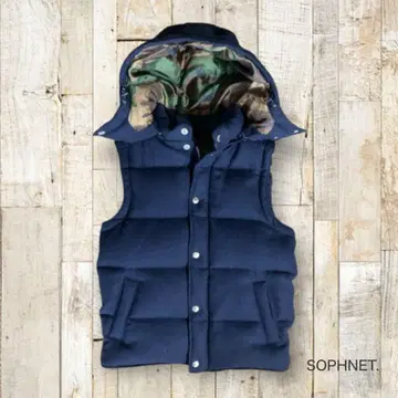 [새상품급] 일본 정품/SOPH/소프/다운 베스트/네이비/S 사이즈