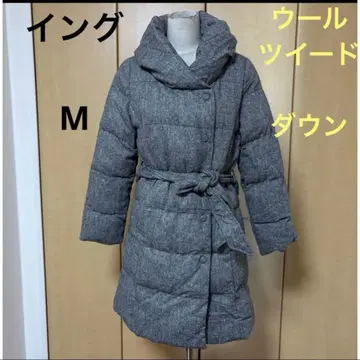 잉그 모노톤 트위드 옷깃 볼륨 다운