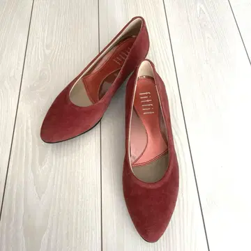 스웨이드 펌프스 24cm 로우힐