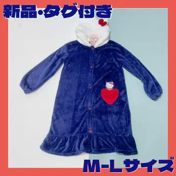 새상품 택 포함 헬로키티 후드 부착 원피스 M-L 착용 담요