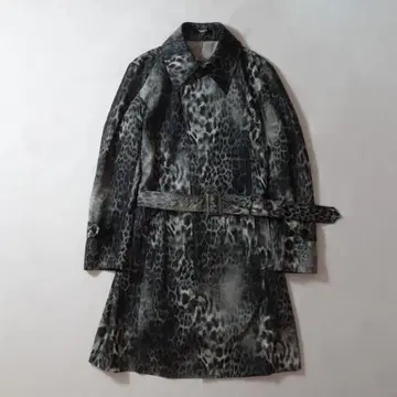 00s Tornado Mart Leopard Trench Coat
