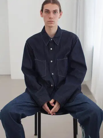 AURALEE HARD TWIST LIGHT DENIM 셋업