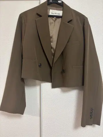 Ray BEAMS 브라운 크롭 자켓