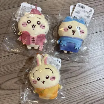 상하이 한정 치이카와 레트로 봉제 인형 마스코트 3종 세트