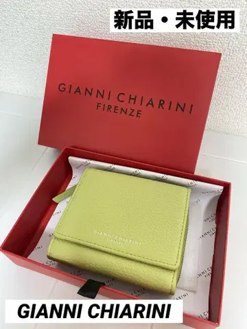 [ 새상품급 ] GIANNI CHIARINI 3단 폴더형 지갑 라임 그린