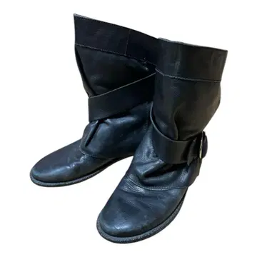bally drape real leather boots y2k