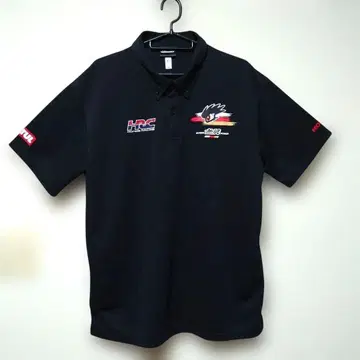 MUGEN HRC 로고 블랙 피케 셔츠 LL