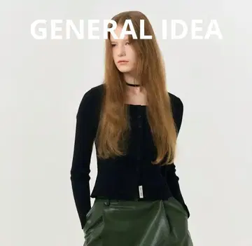 한국 GENERAL IDEA 뉴 클래식 리브 스퀘어 넥 가디건