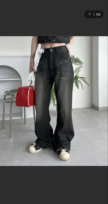 힙 로고 오버다이 데님