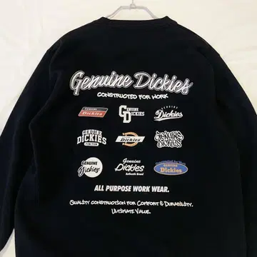 GENUINE DICKIES 백 프린트 맨투맨 블랙 XL