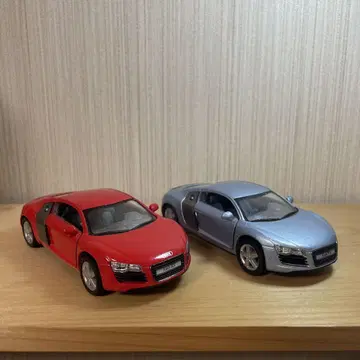 Audi R8 미니카 세트 빨간색 실버