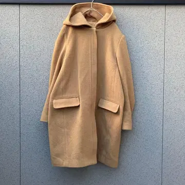 2789 [내추럴 뷰티 베이직] L 베이지 후드 부착 울 코트