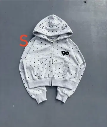 9090 Angel Dot Zip Hoodie