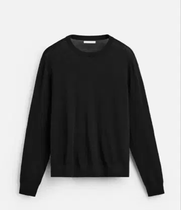택 포함 새상품 ZARA 머서라이즈드 코튼 울 스웨터 블랙 L