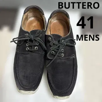 BUTTERO 블랙 스웨이드 이탈리아제 신발 27cm