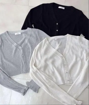 evelyn uv 비쥬 가디건 화이트