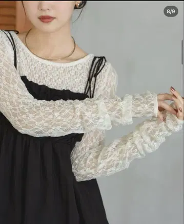 Hinari 레이스 절개 디자인 상의