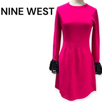 새상품급 NINE WEST 나인 웨스트 레이스 긴팔 니트 원피스 M