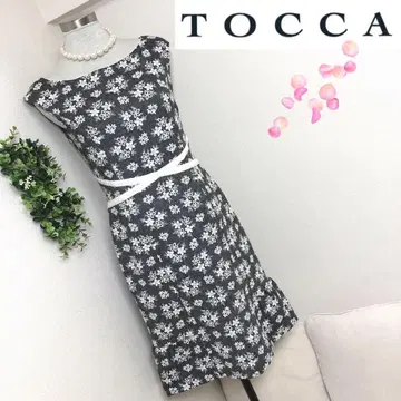 TOCCA 토카의 허리 크로스 리본 그레이 원피스 2