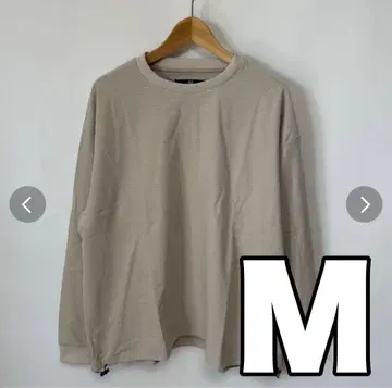 TESS 와플론T M 사이즈 베이지 크루넥