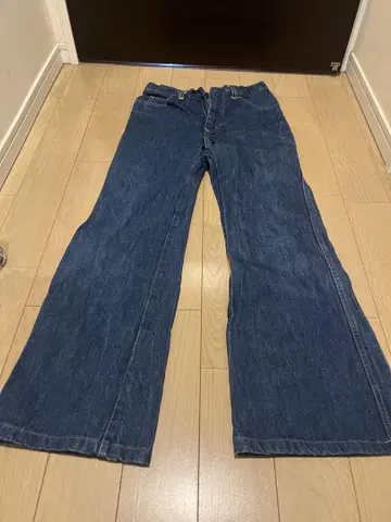 부츠컷 데님 플레어 데님 다크 블루