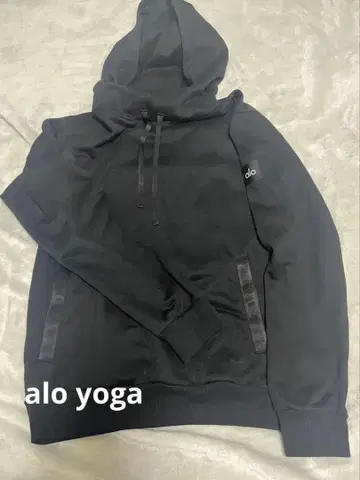 alo yoga 맨투맨 후드티 블랙