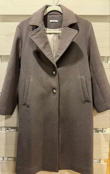 COHINA 백 벨트 울 체스터 코트