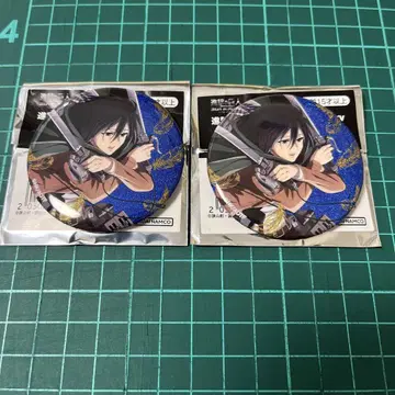 진격의 거인 attack on memory 글리터 캔뱃지 2점 미카사