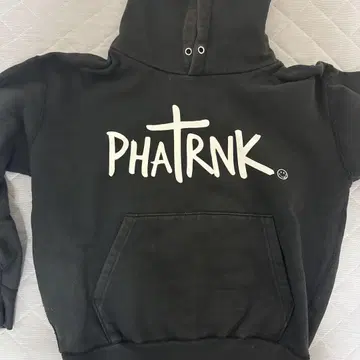 PHATRNK 블랙 후드티 후드 부착