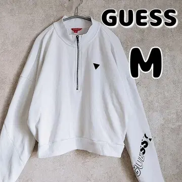GUESS 게스 하프 지퍼 트레이닝복 화이트 M 속기모 긴팔 여성용