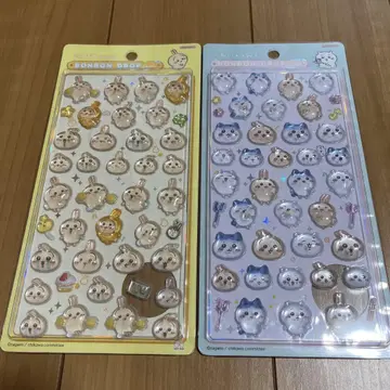 치이카와 (먼작귀) 모자 꽁지 씰 BONBONDROP 토끼 모두