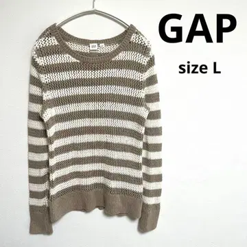 새상품급 [ GAP ] 갭 니트 스웨터 베이지 보더