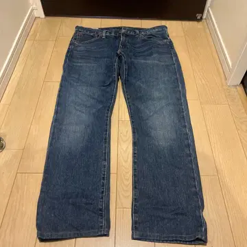 다크 블루 스트레이트 데님 4 포켓