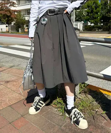 sedacle girl 나일론 턱 미디 스커트
