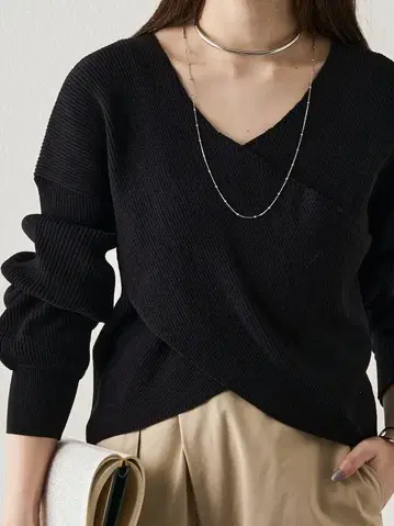 미사용 새상품 SHENERY (시너리) 카슈쿨 니트 블랙