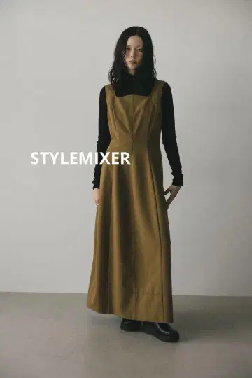 새상품 STYLEMIXER 오버롤 스커트 원피스 롱 기장 미사용 S