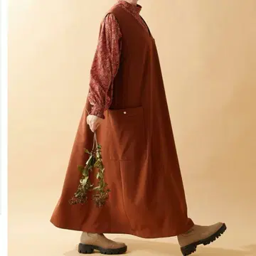 스미스타일 SUM1 STYLE 테라코타 오버롤 스커트