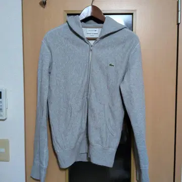 LACOSTE 그레이 집업 후드티 XS