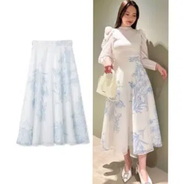 CELFORD 프린트 플레어 스커트