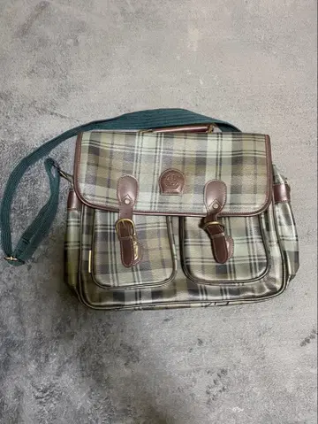 POLO 체크 무늬 숄더백