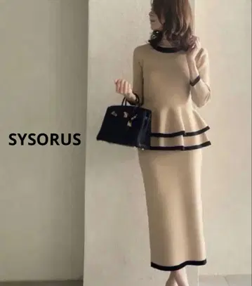 미사용 새상품 SYSORUS 시소러스 니트 타이트 롱 스커트 M 사이즈